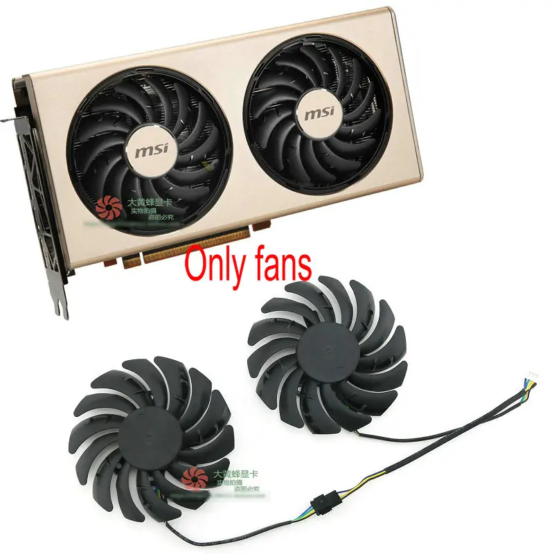 

Оригинальный охлаждающий вентилятор для видеокарты для MSI Radeon RX 5700XT RX5700 EVOKE PLD09210S12HH