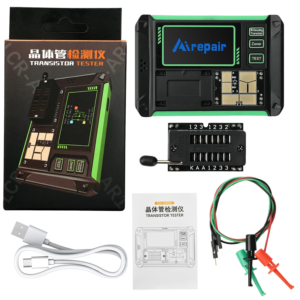 LCR-AR1 Transistor Teste Multifunctional Diode Triode Capacimeter Resistance LCR ESR Meter MOSFET NPN PNP SMD Tester