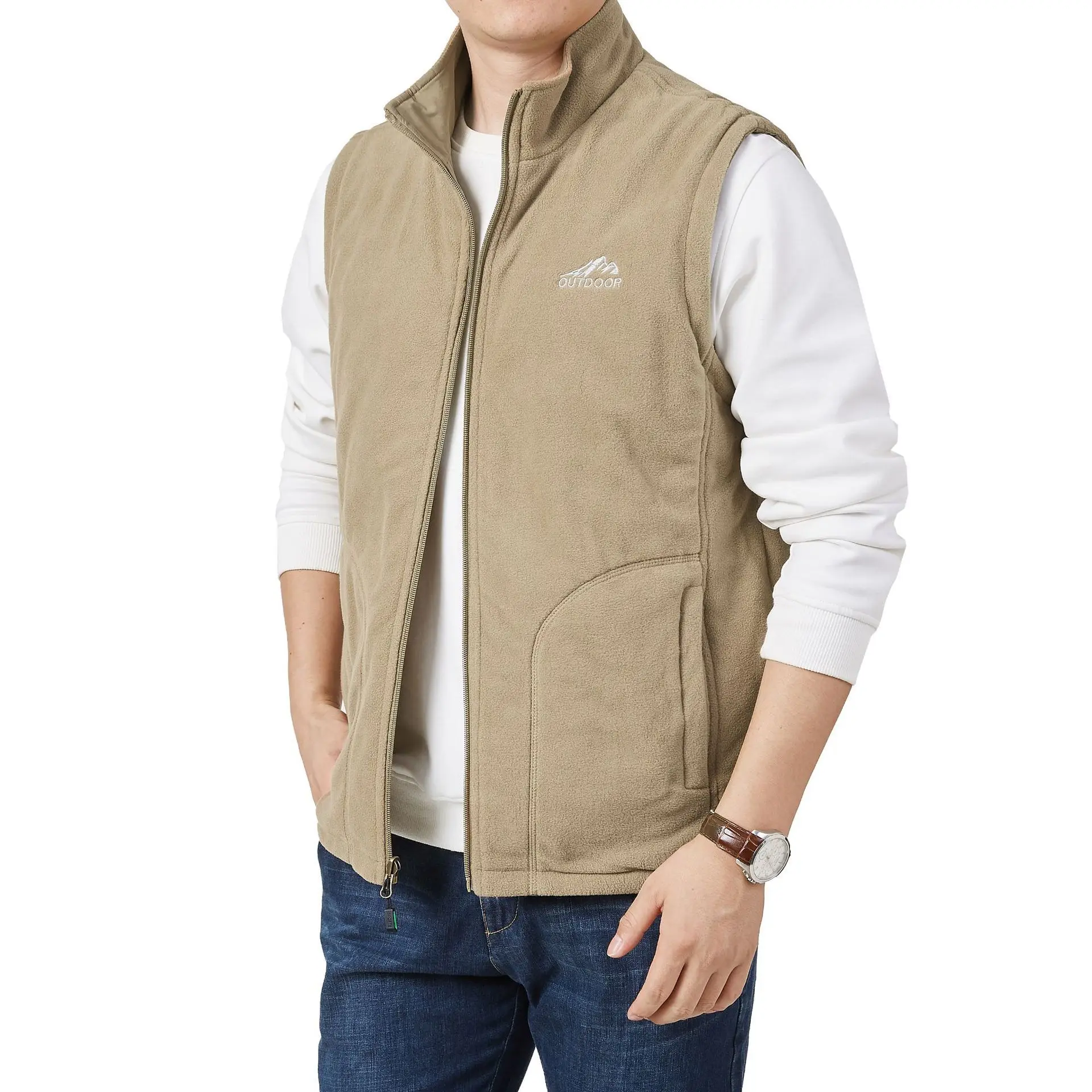 Autumn And Winter New Men's Clothing Casual Double-sided Wear Fleece Men's Vest
