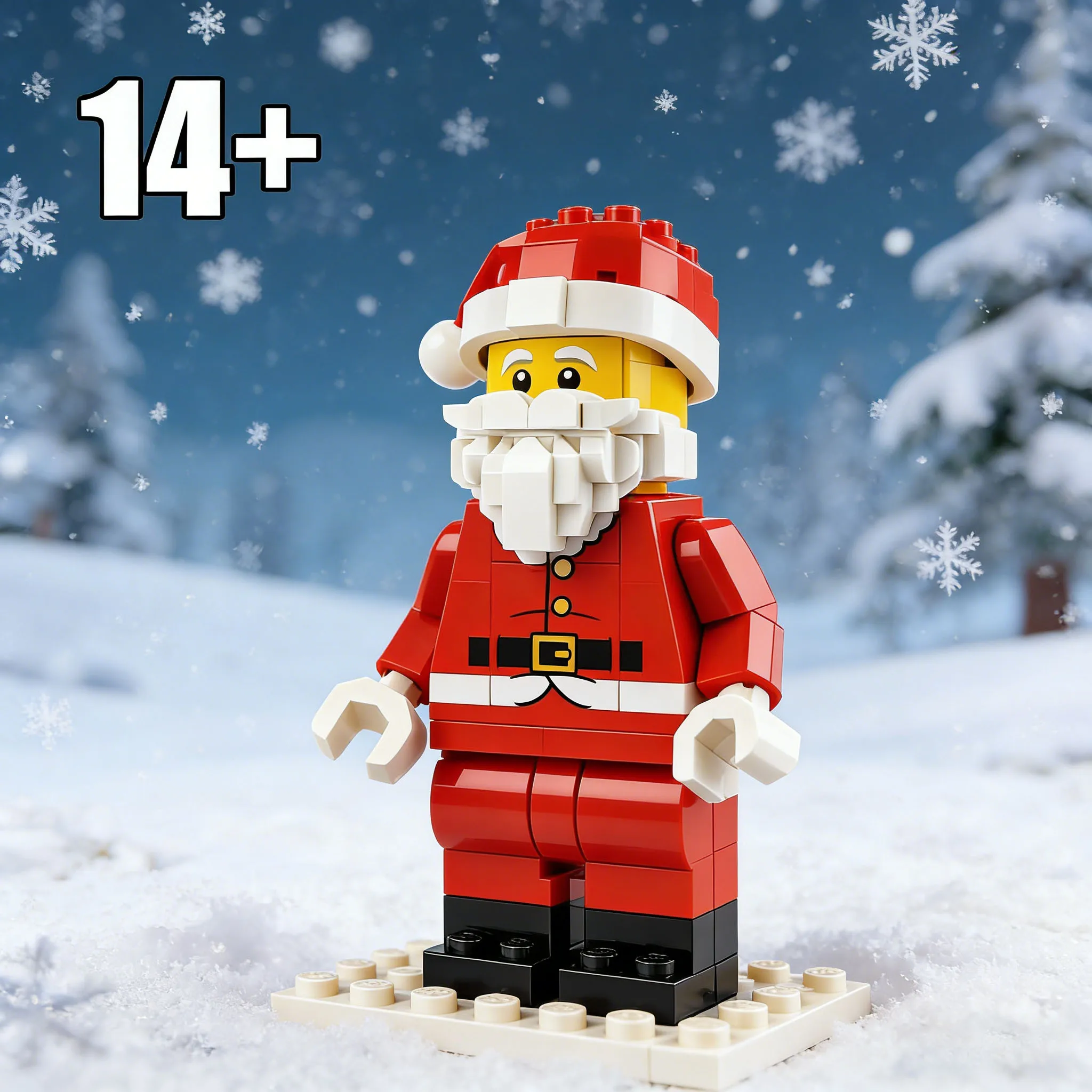 

Набор строительных блоков «Дед Мороз» из 761 детали, лимитированная серия, подарки на день рождения и Рождество