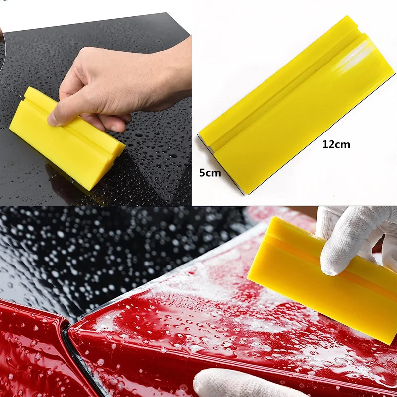 1Pc Silicone Rubber Squeegee for Car Vinyl Wrapping Water Wiper Glass Squeegee Mini Blade Window Tinting Tool Vinyl Film Scraper