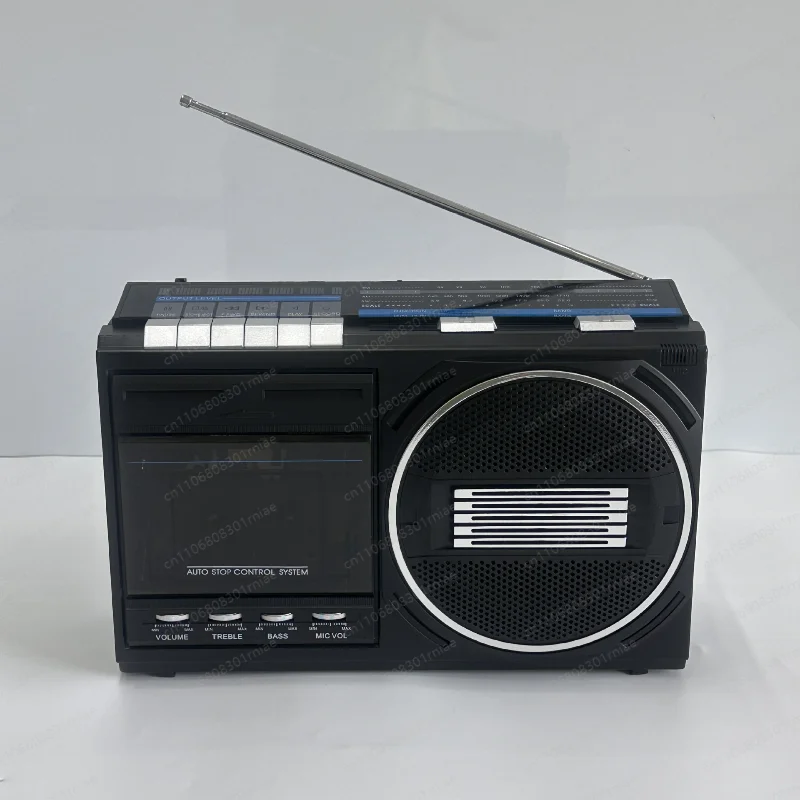 Vintage tape player, radio, vintage cassette player, two-channel FM portable tape recorder