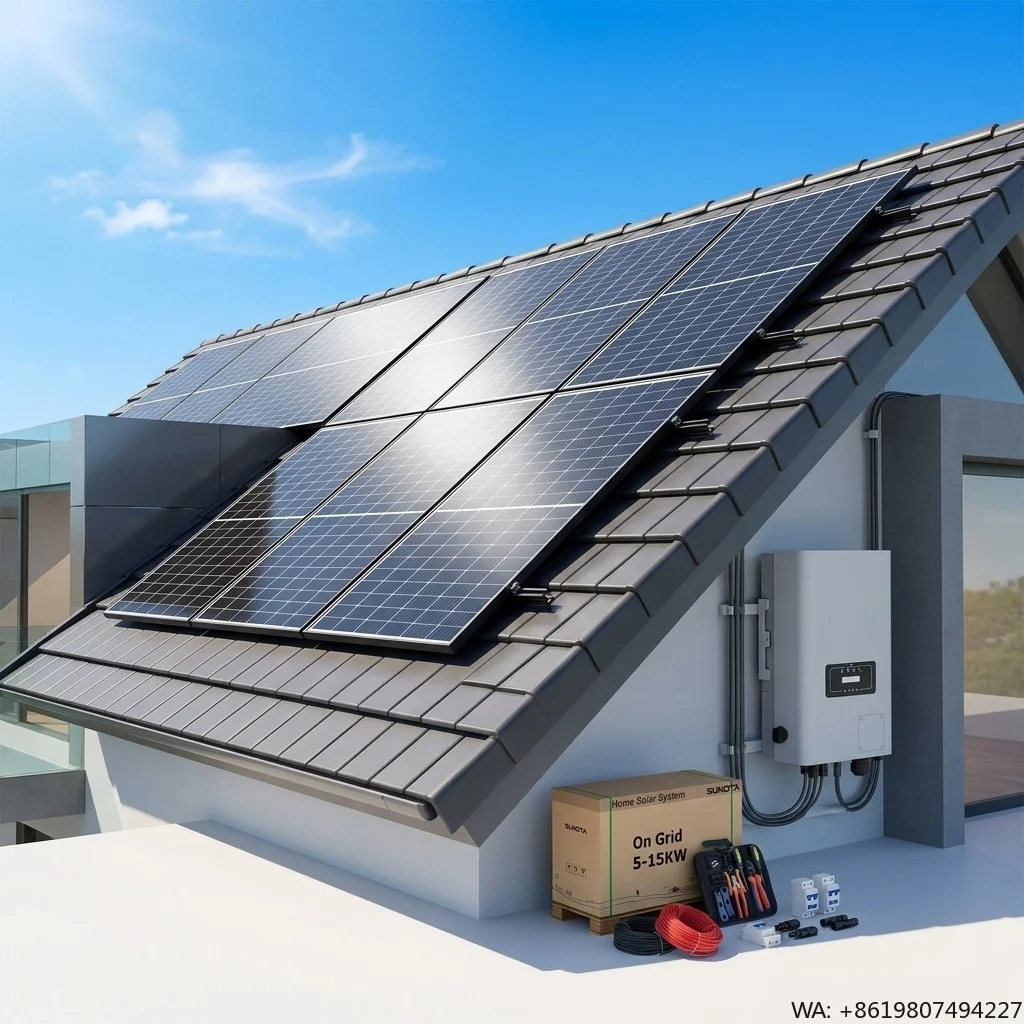 Home Complete Solar Kits 3kw 5kw 10kw 15kw 20kw 50kw Solar System Easy Install on Grid Solar Power Solution