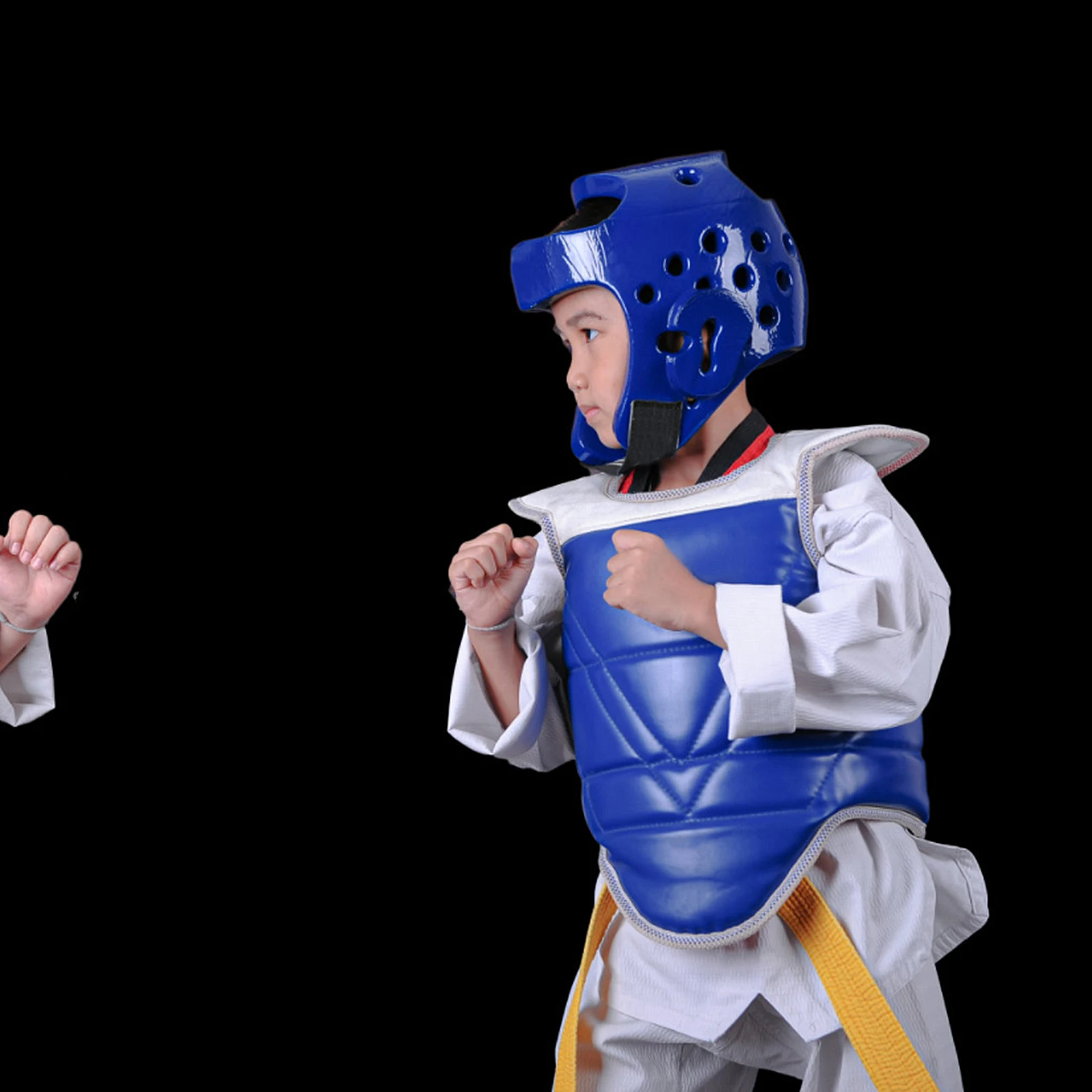 

Kids Taekwondo Eva Sparring Headgear Shock Absorbant Lightweight Breathable Boxing Kickboxing Protective Head Shield Size