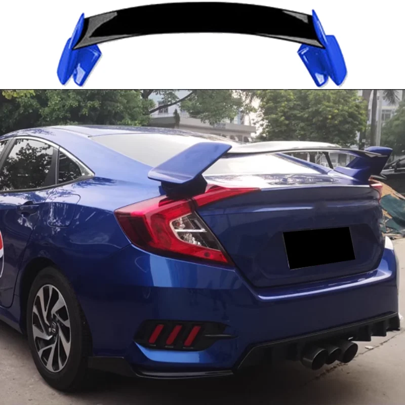 

For Honda Civic 2016 2017 2018 2019 2020 10th generation Fk7 hatchback spoiler Type-R style sedan roof wing luggage lip decorati