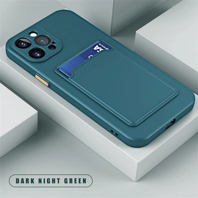 Luxe Zachte Siliconen Portemonnee Case Funda Voor iPhone 17 Air 16 15 14 11 13 12 Pro Max Plus kaarthouder Slot Achterkant Beschermende