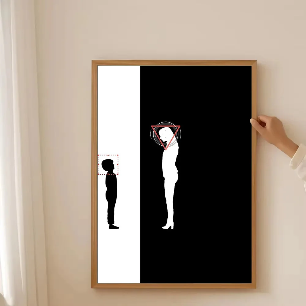 مجردة امرأة الشكل قماش جدار الفن الحد الأدنى صورة ديكور المنزل الحديث طباعة كبيرة الحجم العمل الفني المعاصر #3