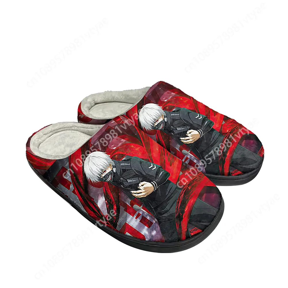 

Anime Manga Ken Kaneki Tokyo Ghoul Home Cotton Custom Slippers Mens Womens Sandals Plush Casual Keep Warm Shoes Thermal Slipper