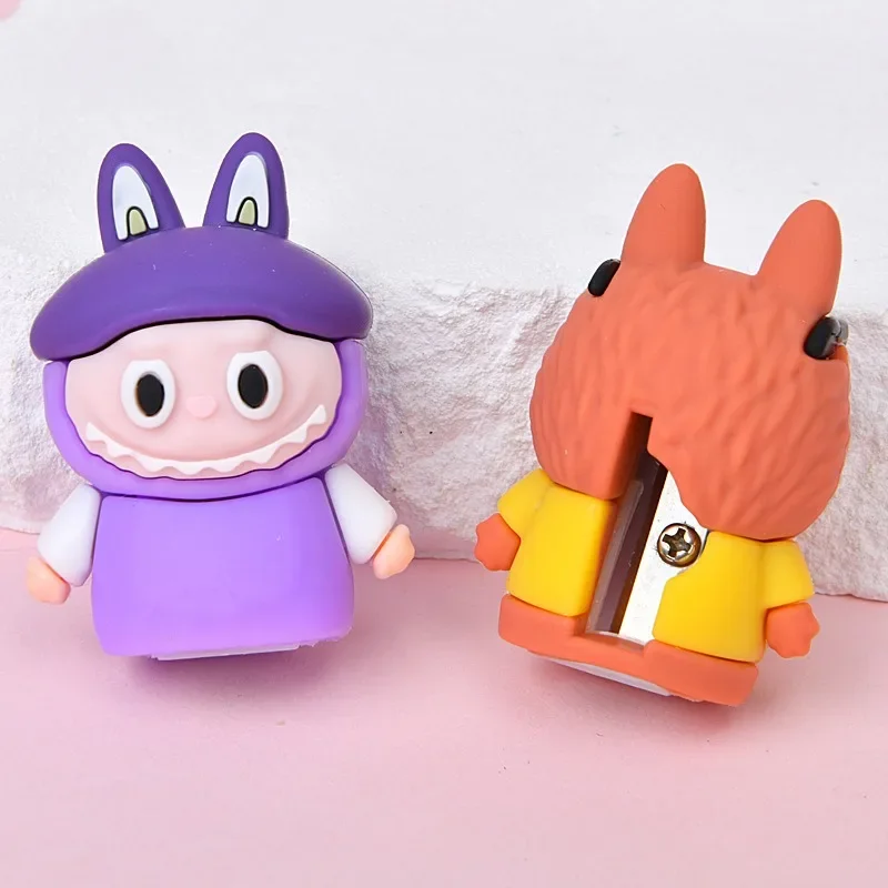 Labubu Pencil Sharpener Cute Cartoon Portable Student Stationery Fashion School Supplie Office Supplies Children Holiday Gifts