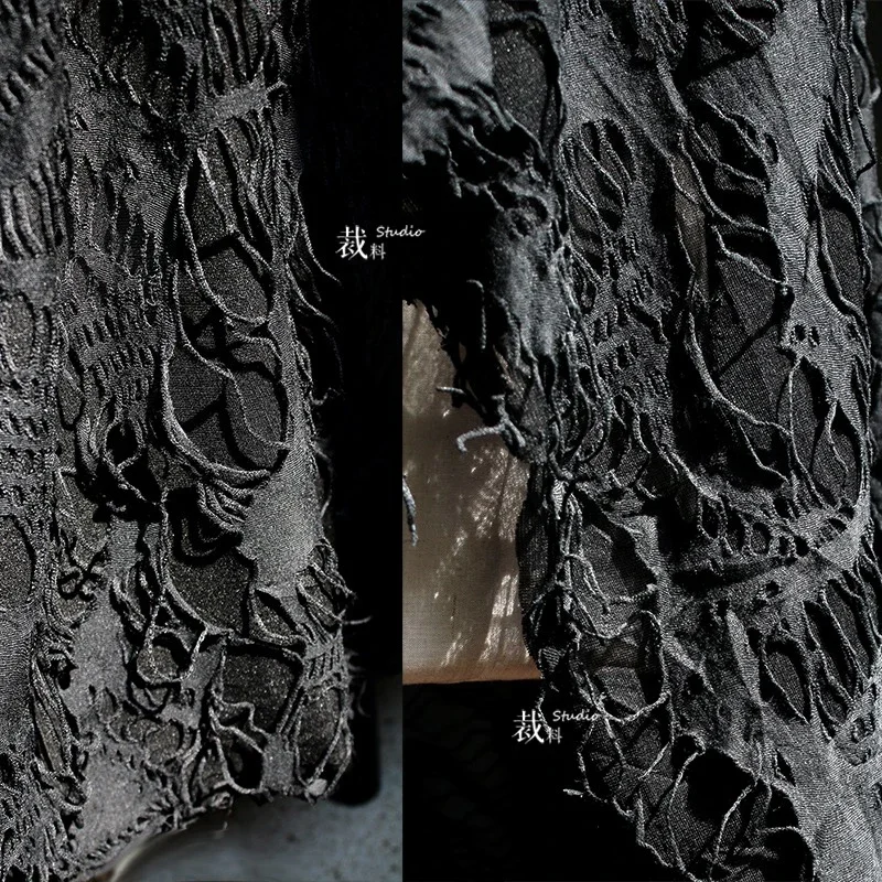 

Jacquard Fabric Heavy Texture Reconstruction Elastic Clothing Designer Wholesale Cloth Apparel Sewing Cotton Polyester Material