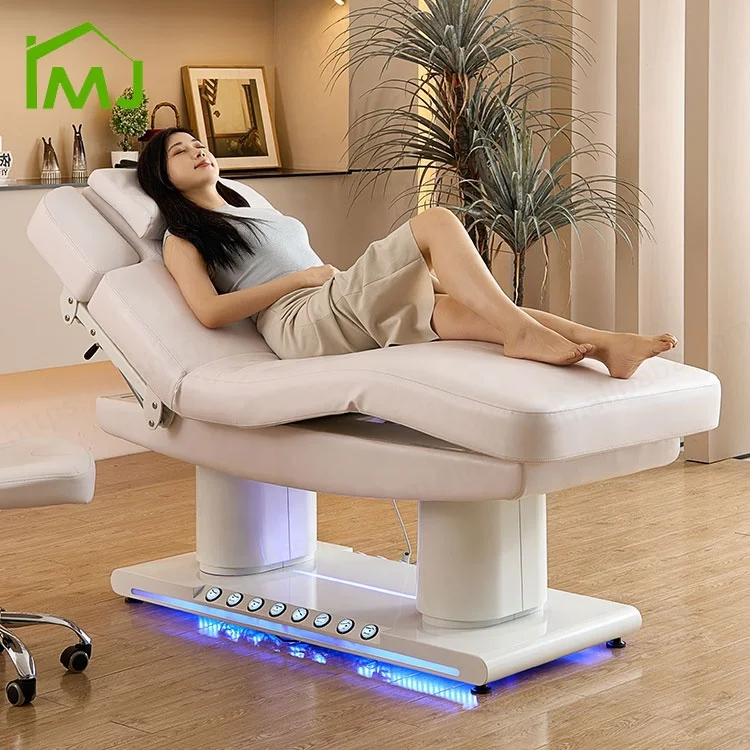 

Косметологическая массажная кушетка Luxcuy: электрическая, изогнутая, для спа-процедур и наращивания ресниц