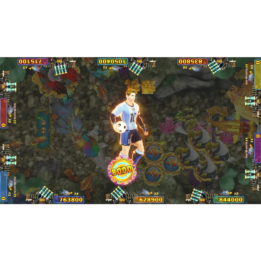 4~10 Player Fish Table Game Machine Cabinet Crazy Football Arcade Shooting Bird Fish Game Machine Host Accessories
