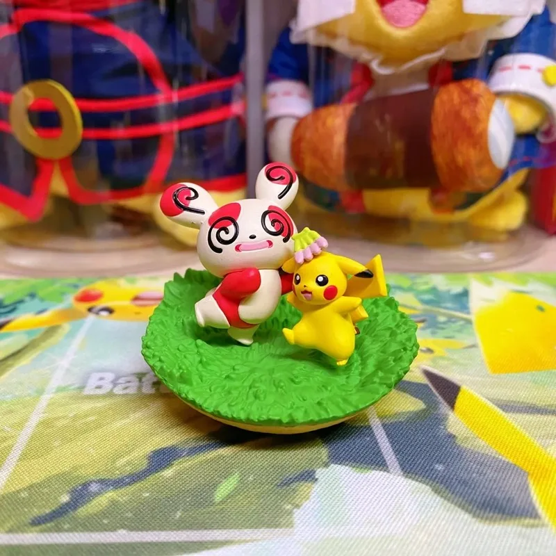 リーメントポケモンテラリウムコレクションシリーズハッピータイムピカチュウスピンダカビゴンラティオスジョルテオンアロンオーパンツ Pvc アクションフィギュアおもちゃ
