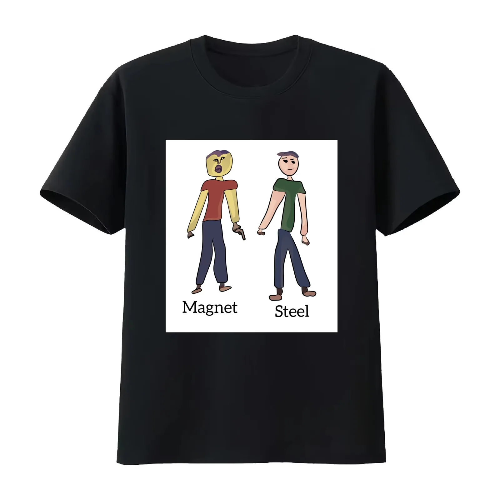 Magnet and Steel - The Next Big Thing! T-Shirt Summer Casual Cotton Tee Oversized Streetwear Tops Vintage Graphic Print