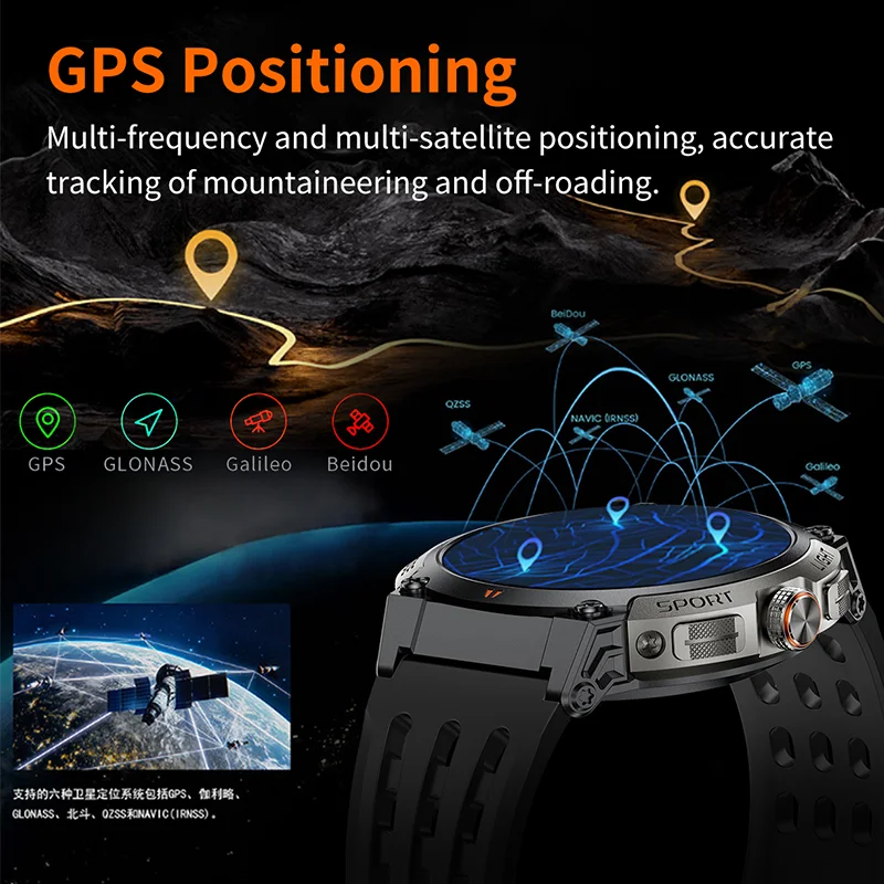 Neue Original Premium GPS Smart Watch Ultra HD AMOLED Display Eingebauter GPS Bluetooth Anruf Wasserdichtes Outdoor-Sport Smart Armband