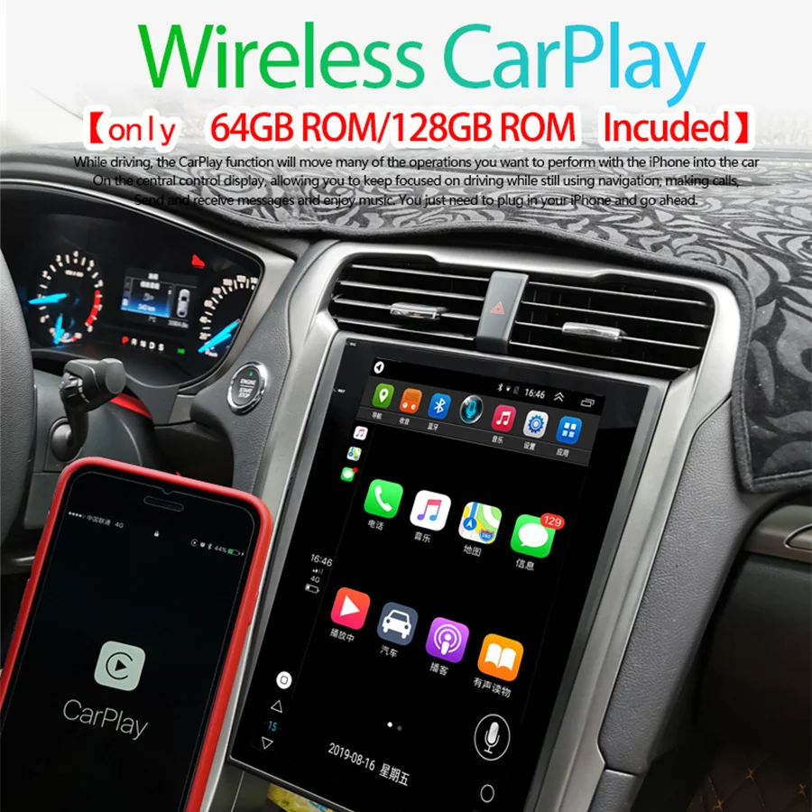 12.1Inch Android 13 Car Radio Multimedia Video Player For Mondeo Fusion MK5 Carplay Touch Screen Stereo Navigation GPS Head Unit