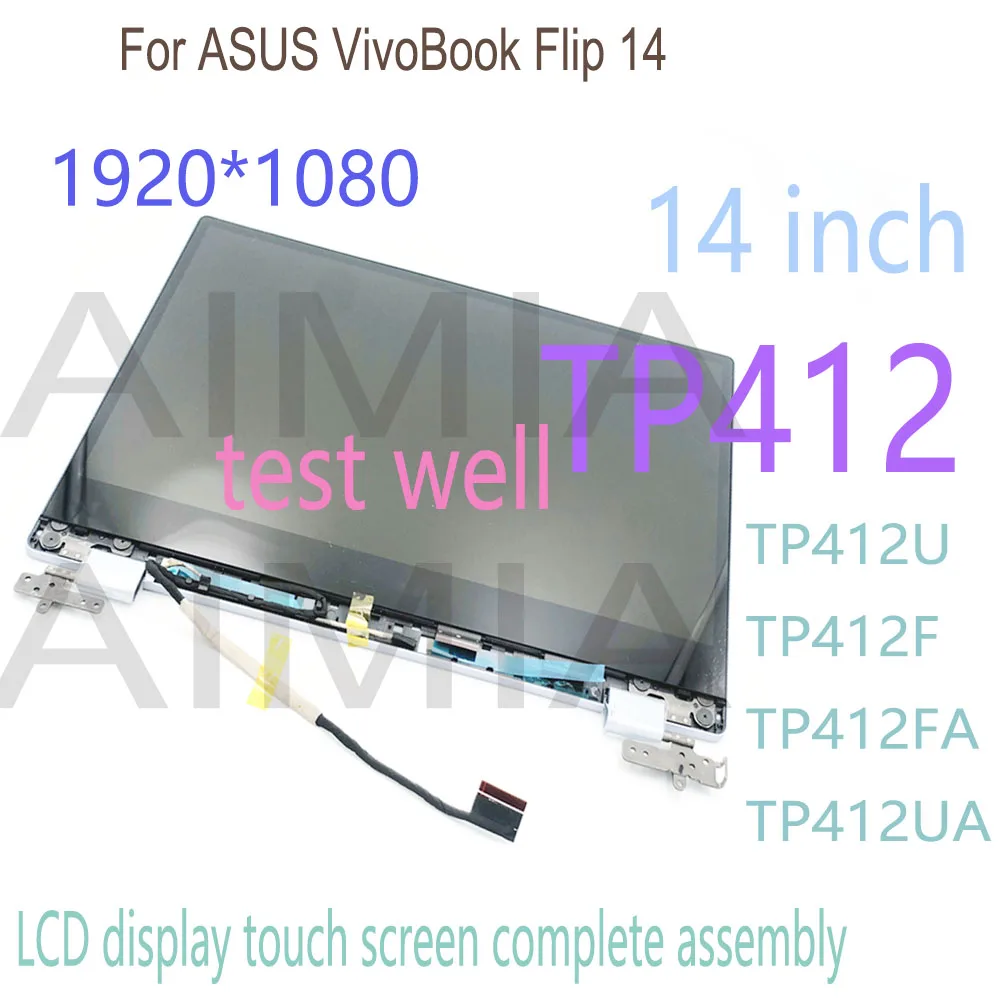 Originele 14 Inch Lcd Voor Asus Vivobook Flip 14 TP412 TP412U TP412F TP412FA TP412UA Lcd Touch Screen Digitizer Vergadering