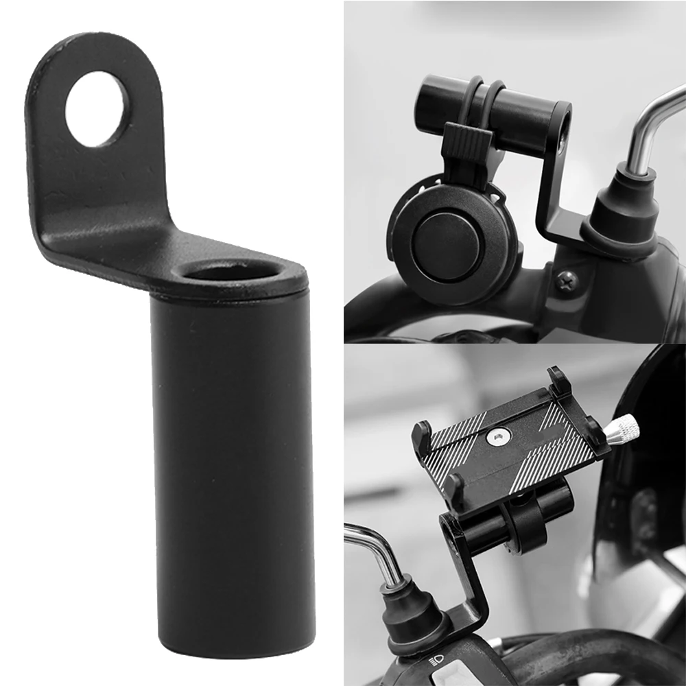 Motorcycle Phone Holder Handlebar Stand Bike Rear View Mirror Mount Extender Security Quick Lock Support Telephone Stand