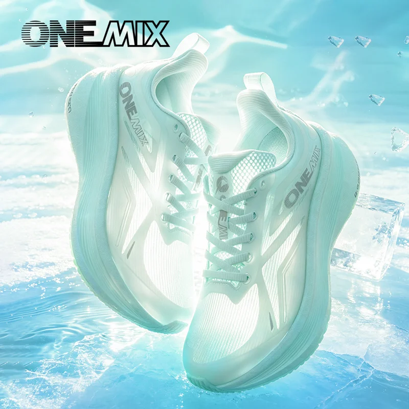 ONEMIX 2026 Summer Ice Breathable Running Shoes Men Women, Hollow Mesh Lightweight Shock Absorbing Casual Sneakers