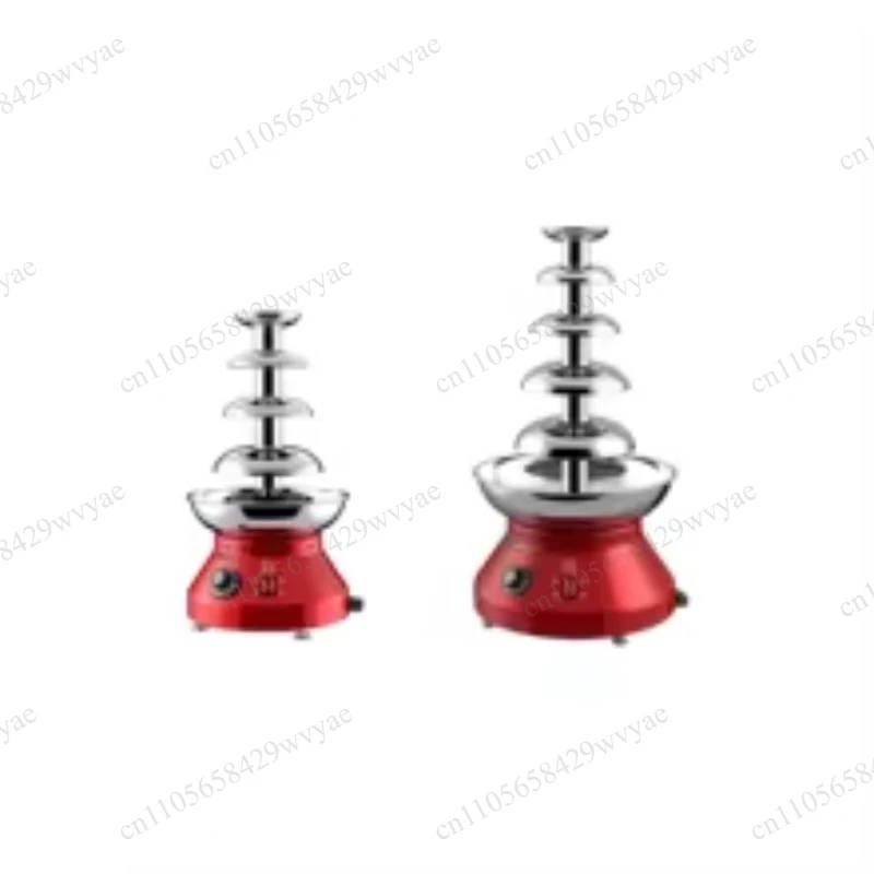 Chocolate Fountain Machine with Tap, Small Size for Buffets Parties Restaurants, Red & Black Optional