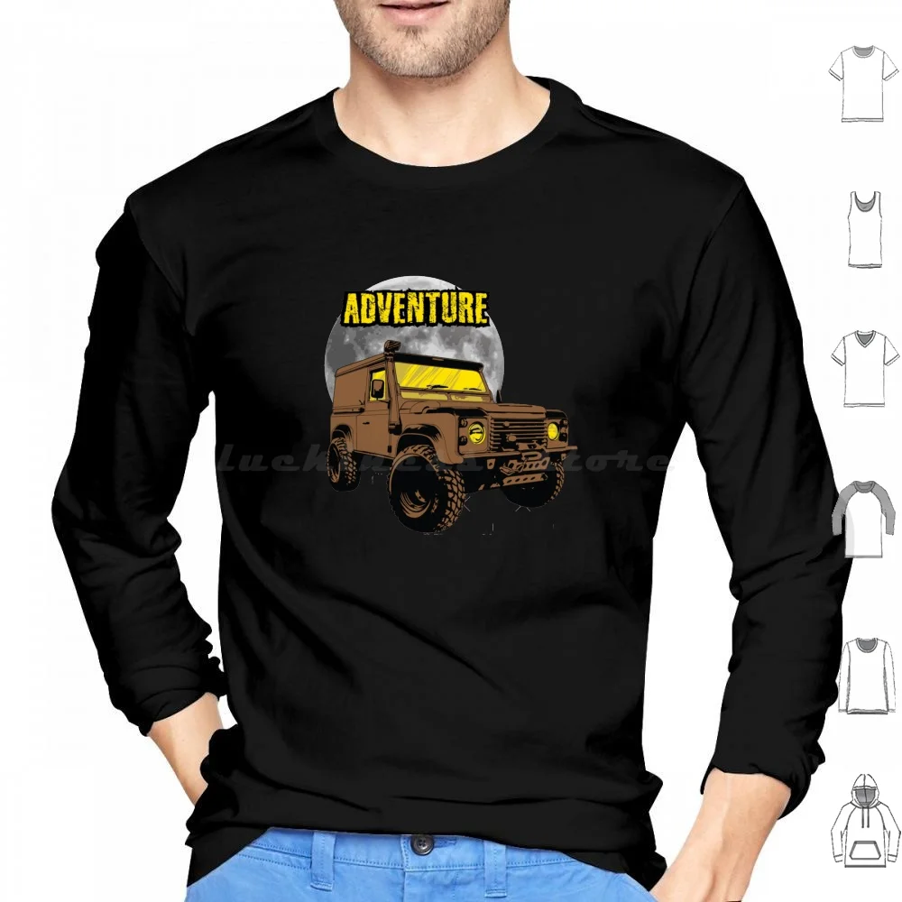 Adventure Off-Road Hoodie Cotton Long Sleeve Off Road Adventure 4x4 Camping Travel Motorcycle Overland Truck Offroad Vintage