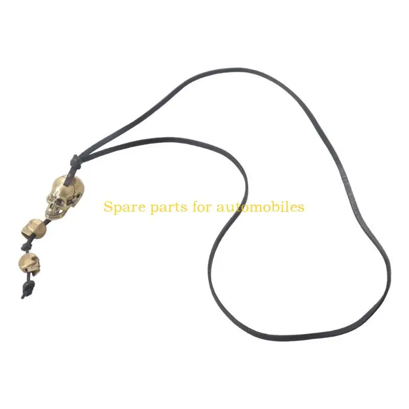 

H58F Lucky Skull Motorcycle Bells Hangings For Rear View Mirror Decoration And Safety