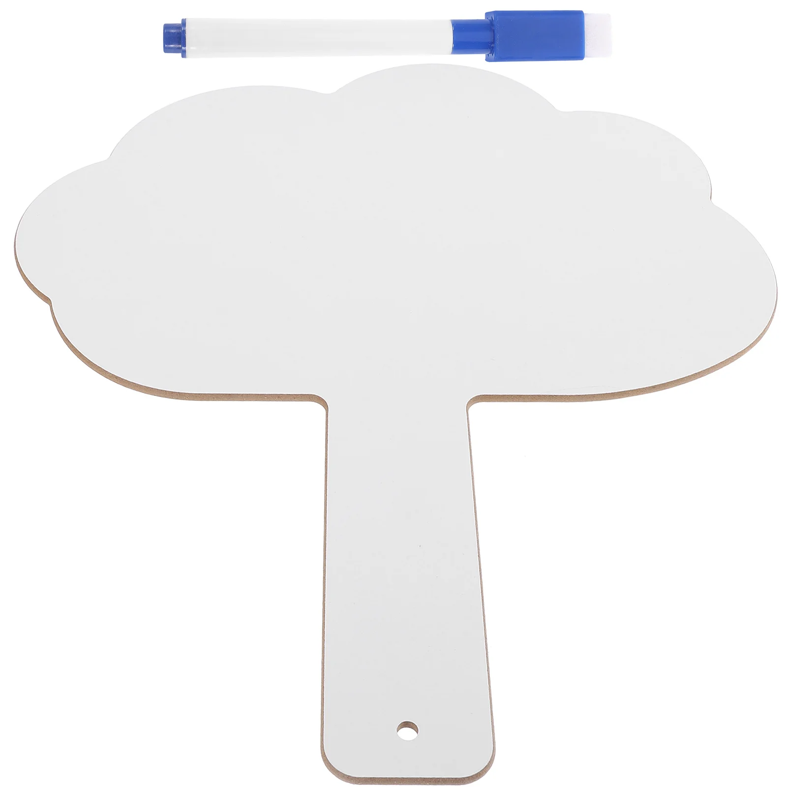 

1 Set Of Handheld Dry Paddle Reusable Answer Board Wooden White Boards Portable Student Accessory Classroom Supplies