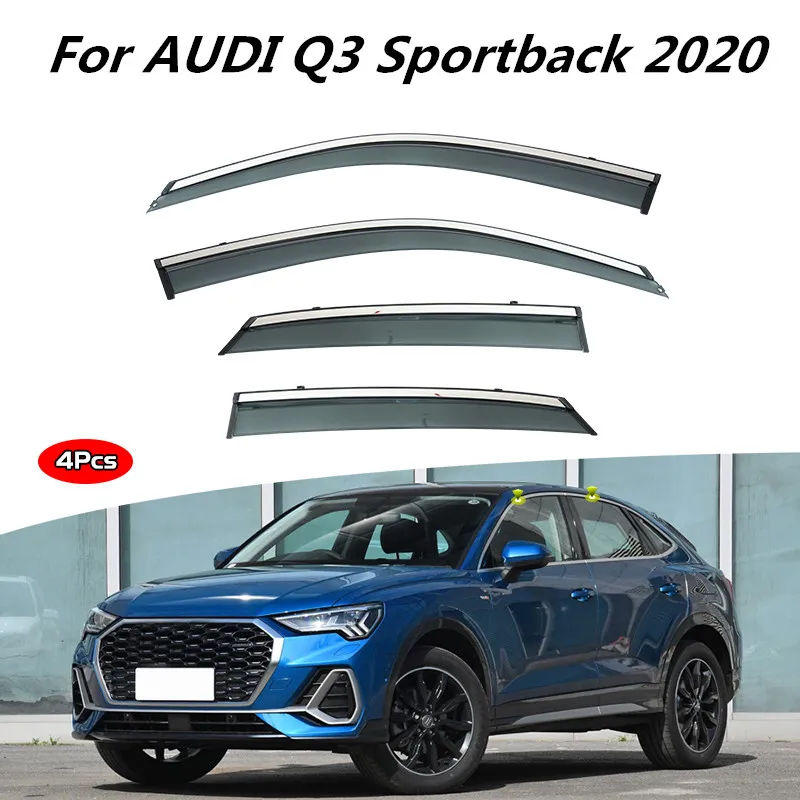 

Windshield for AUDI Q3 Sportback 2020 Accessories Bright Strip Window Visor Rain Guard Door Visor Vent Shades Ventvisor