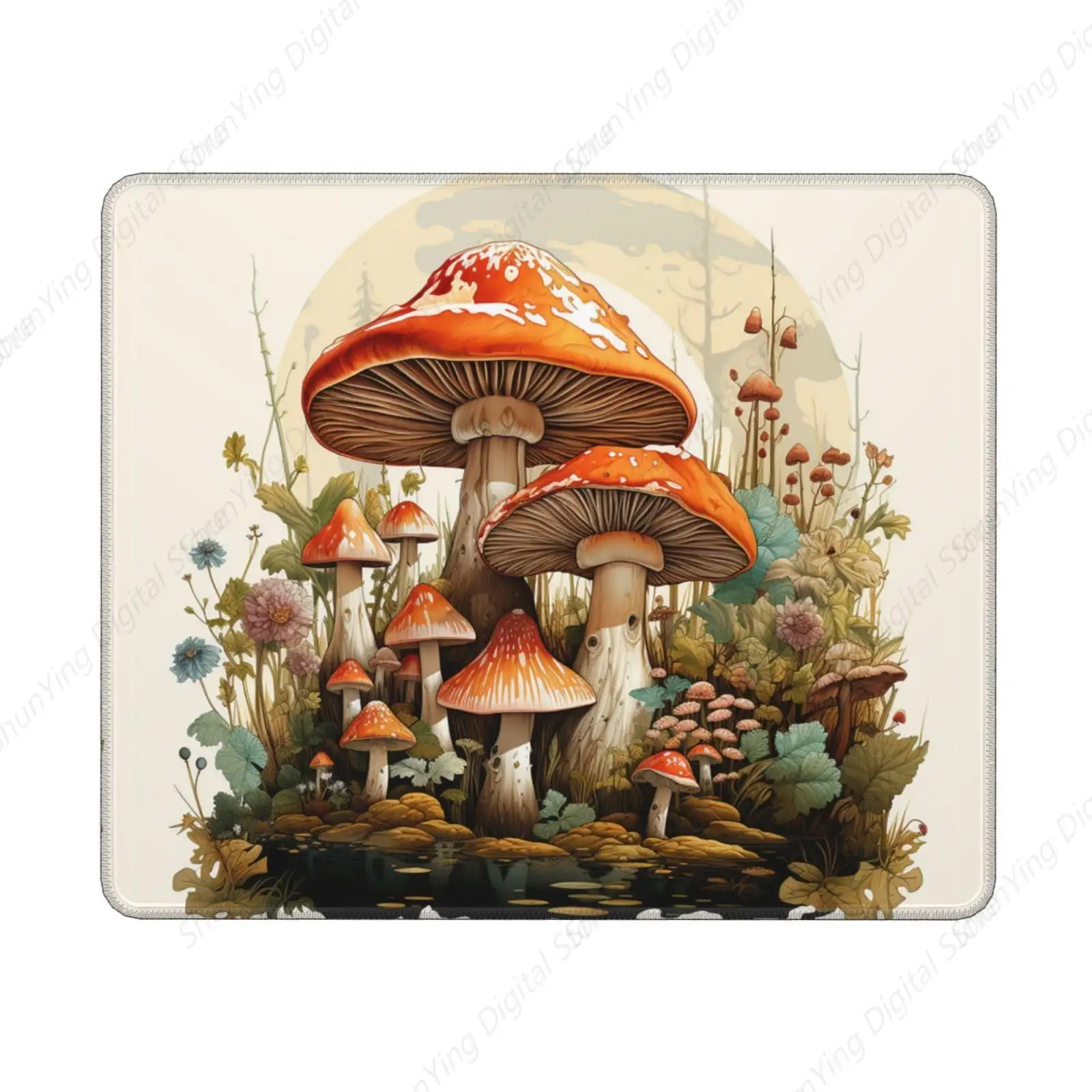 Giant Mushroom Mouse Pad Anti Slip Washable Computer Keyboard Pad Desktop Protective Pad Suitable For Gaming Home Office