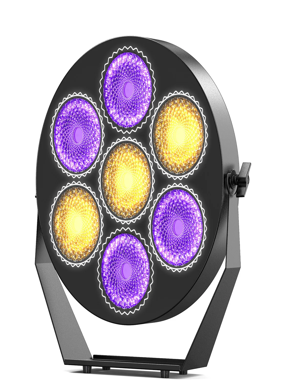 U'King 7x50W Goldenes Bühnenlicht RGB LED Retro Licht DMX512 Strobe Effekt Lineares Vintagelicht für DJ Disco Party Show Par Licht