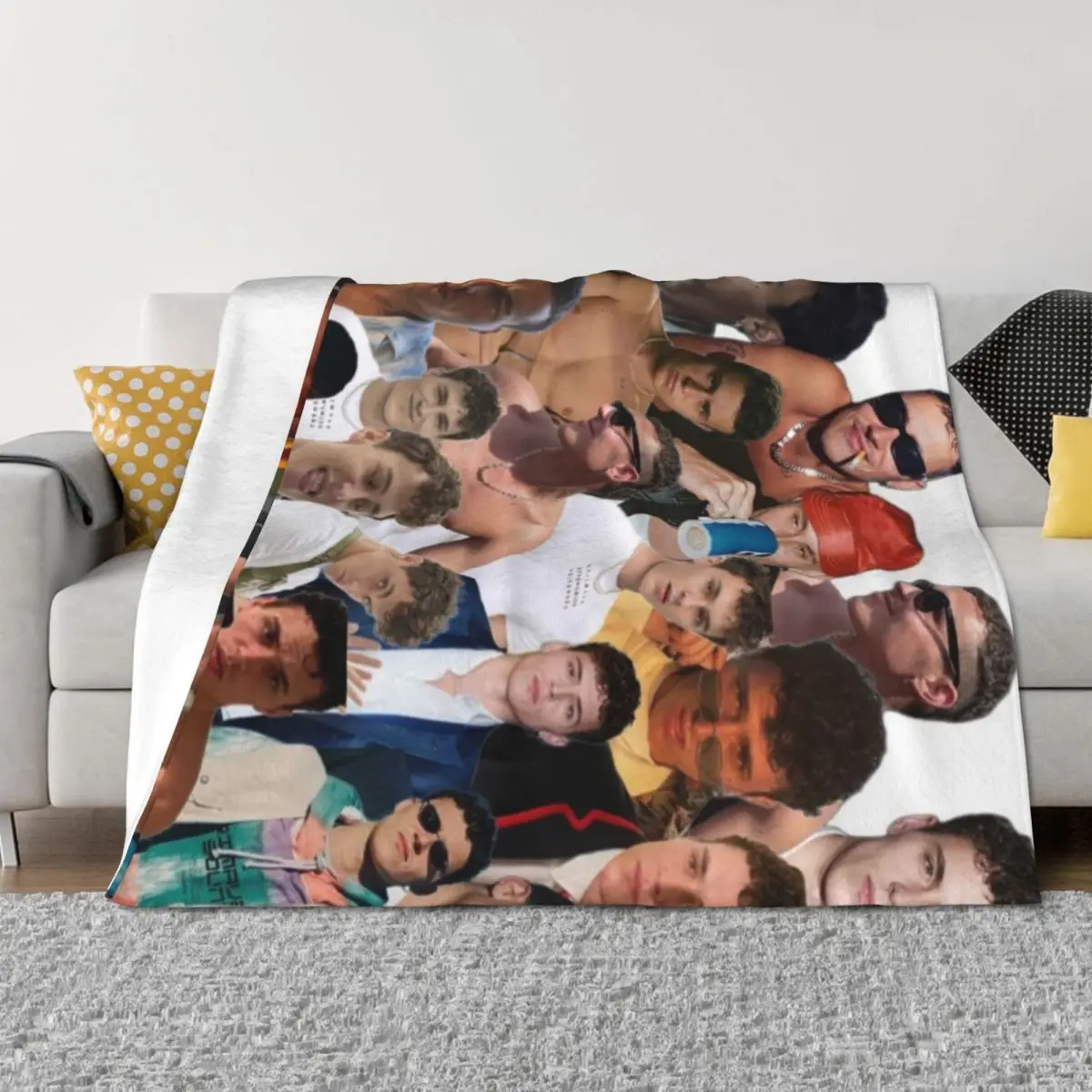 

aron piper photo collage Throw Blanket Sofa Decoratives Bed Fashionable Beautifuls Blankets