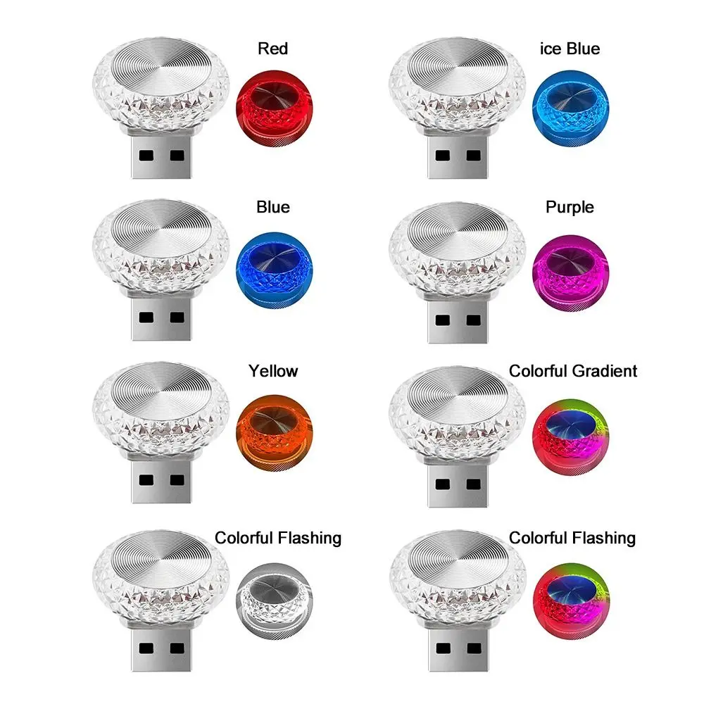 العالمي LED الزخرفية USB المحيطة ضوء التوصيل اللعب المحمولة السيارات الداخلية ضوء مصباح أجواء