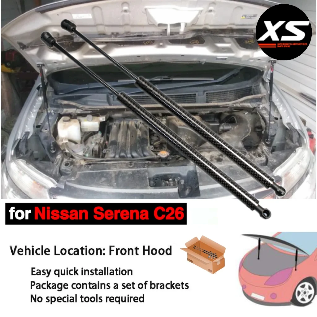 

For Nissan Serena C26 4th 2010-2016 Front Hood Bonnet Modify Gas Struts Lift Support Cylinders Shock Absorber Damper Pistons Rod