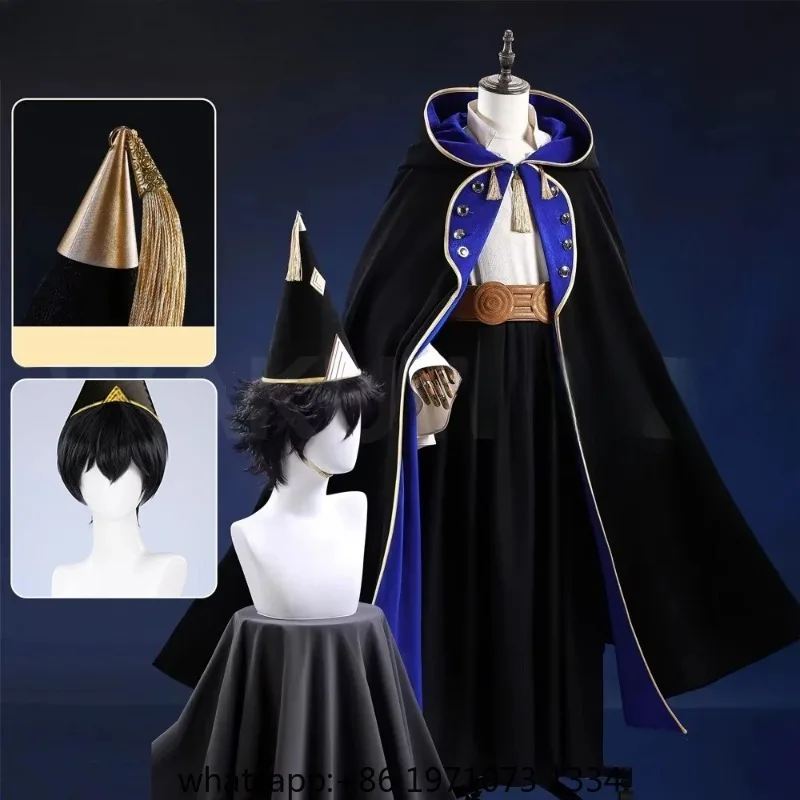 Olruggio Cosplay Costume Anime Witch Hat Atelier Cosplay【S-2XL】WakuWaku-R Men Costume Hat Cloak Coco Wig Set Plus Size