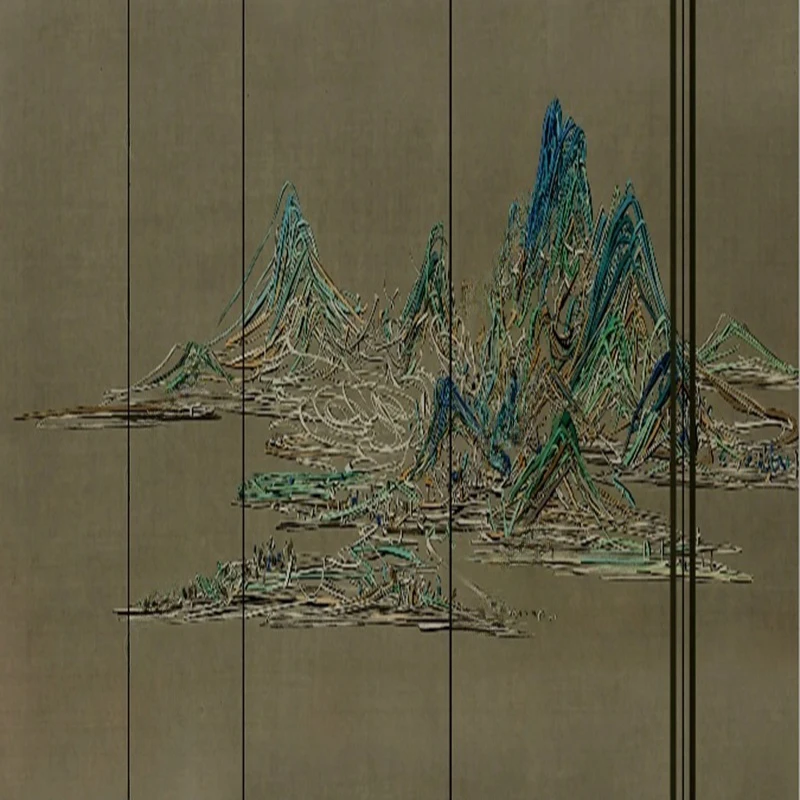 

Новые обои в китайском стиле на заказ фотообои ретро ручная роспись горный пейзаж фоновая живопись для гостиной спальни