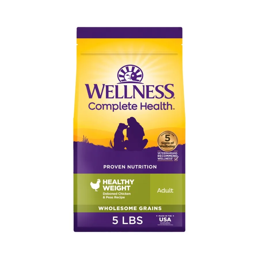 Complete Health Dry Dog Food, Wholesome Grains, Natural, Healthy Weight Chicken and Peas Recipe, 5-Pound Bag
