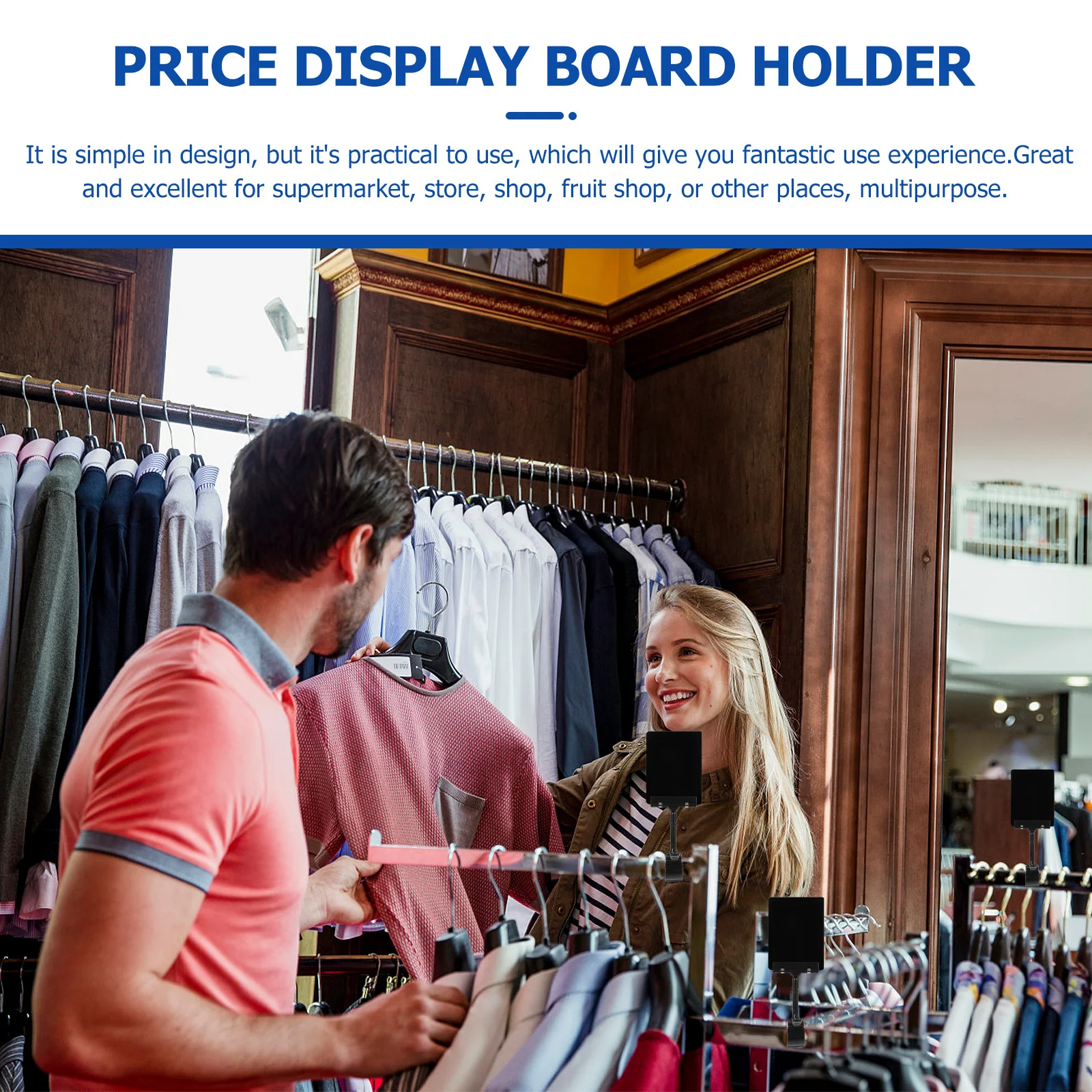 

PVC Waterproof Price Tag Board Clip Erasable Price Display Board Holder for Supermarket Store Fruit Shop Advertising