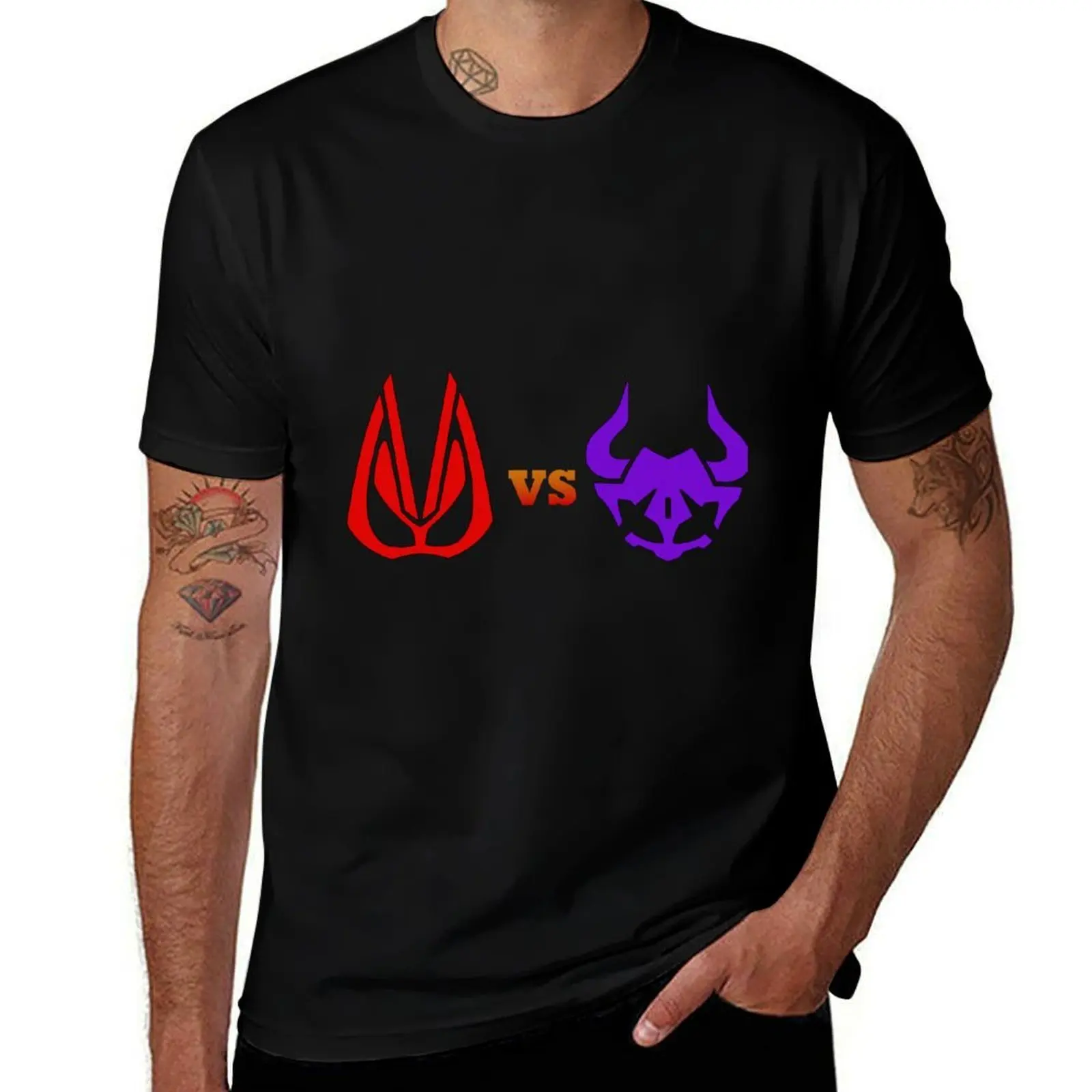 Kamen Rider Geats VS Buffa Symbols T-Shirt Casual Minimalist Short Sleeve Top T-Shirt