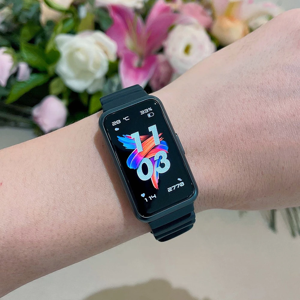 Huawei社バンド7ブレスレットシリコーンストラップhuawei社時計バンド7スマート腕時計アクセサリー交換時計バンドコレア