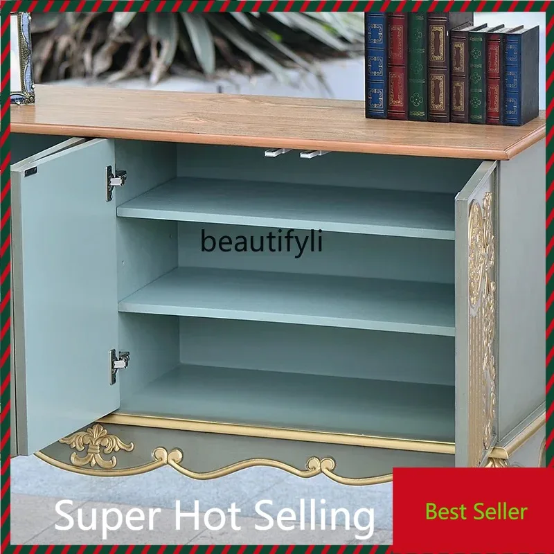 M71 American light luxury solid wood porch cabinet, home partition decoration cabinet, foyer storage storage side cabinet