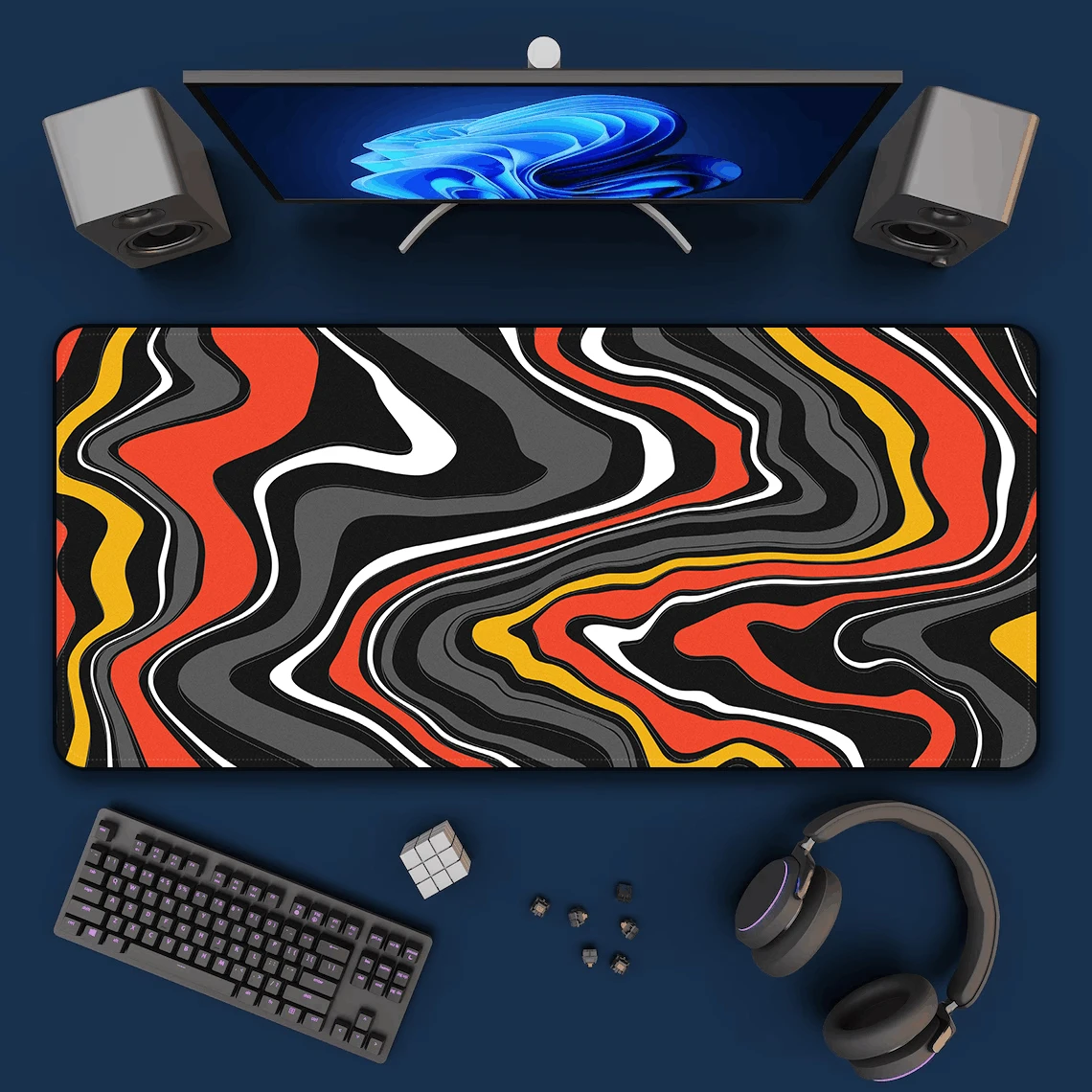 Large Gaming Mousepad XXL Keyboard Gamer Mouse Pad Aesthetic Orange On The Table Anime 900x400 700X300 Mouse Mat Speed Desk Mat