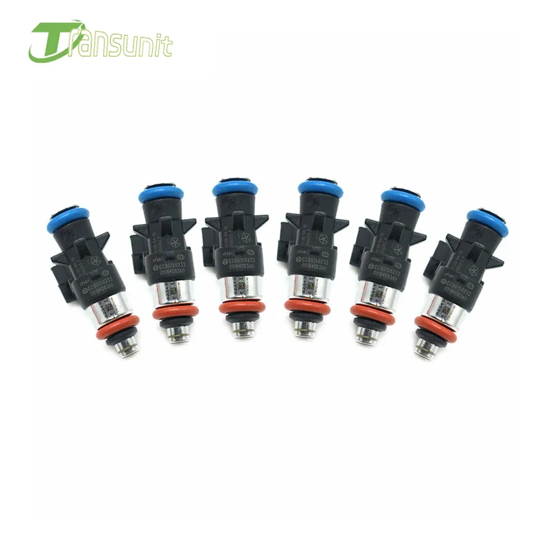 6PCS Fuel Injectors Fits For Bosch Chrysler Dodge Ram Jeep 3.6L 0280158233 5184085AC 5184085AD