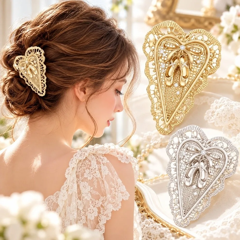Gift for Her Lace Trim Hair Barrette Side Clip Secure Hold Side Hair Pin Elegant Hair Accessory Daily Hairstyle