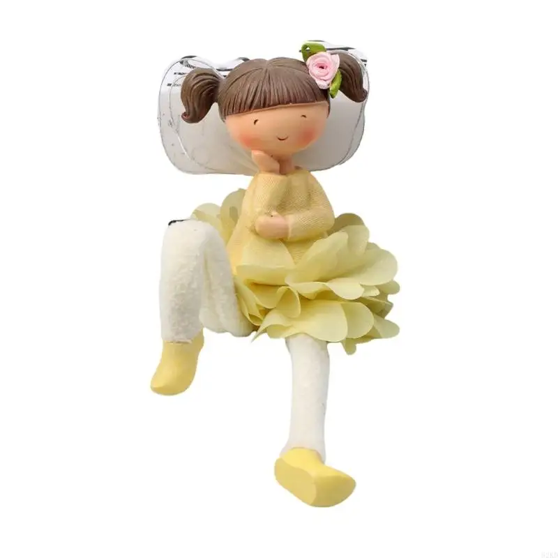 62KD Long Leg Girl Statue Figurine Home Farmhouses Tiered Tray Decorations Gift
