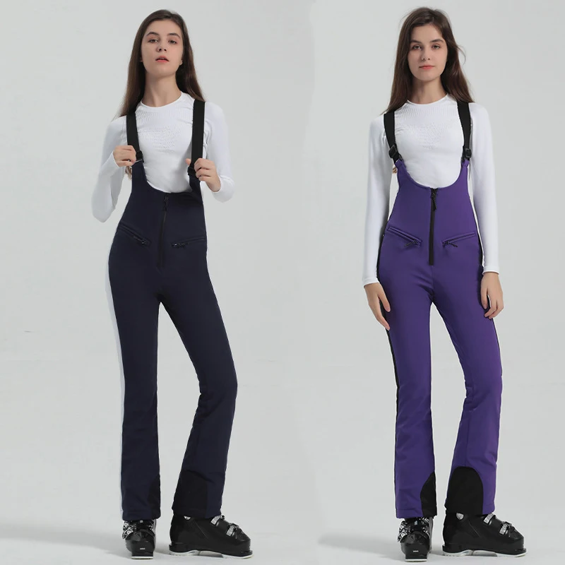 

Windproof Slim Female Snow Trousers Winter Mountain Woman Snowboard Jumpsuits Sport Women Ski Bib Pants Outdoor snow pants women