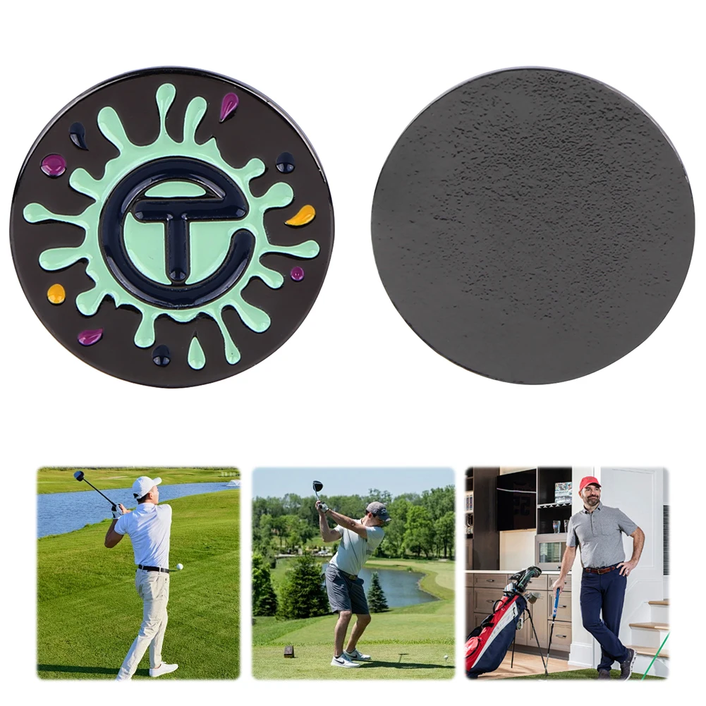 Golf Ball Mark with Golf Hat Clip Metal Golf Marker Portable Golf Ball Position Mark Alignment Ball Mark Golf Accessories