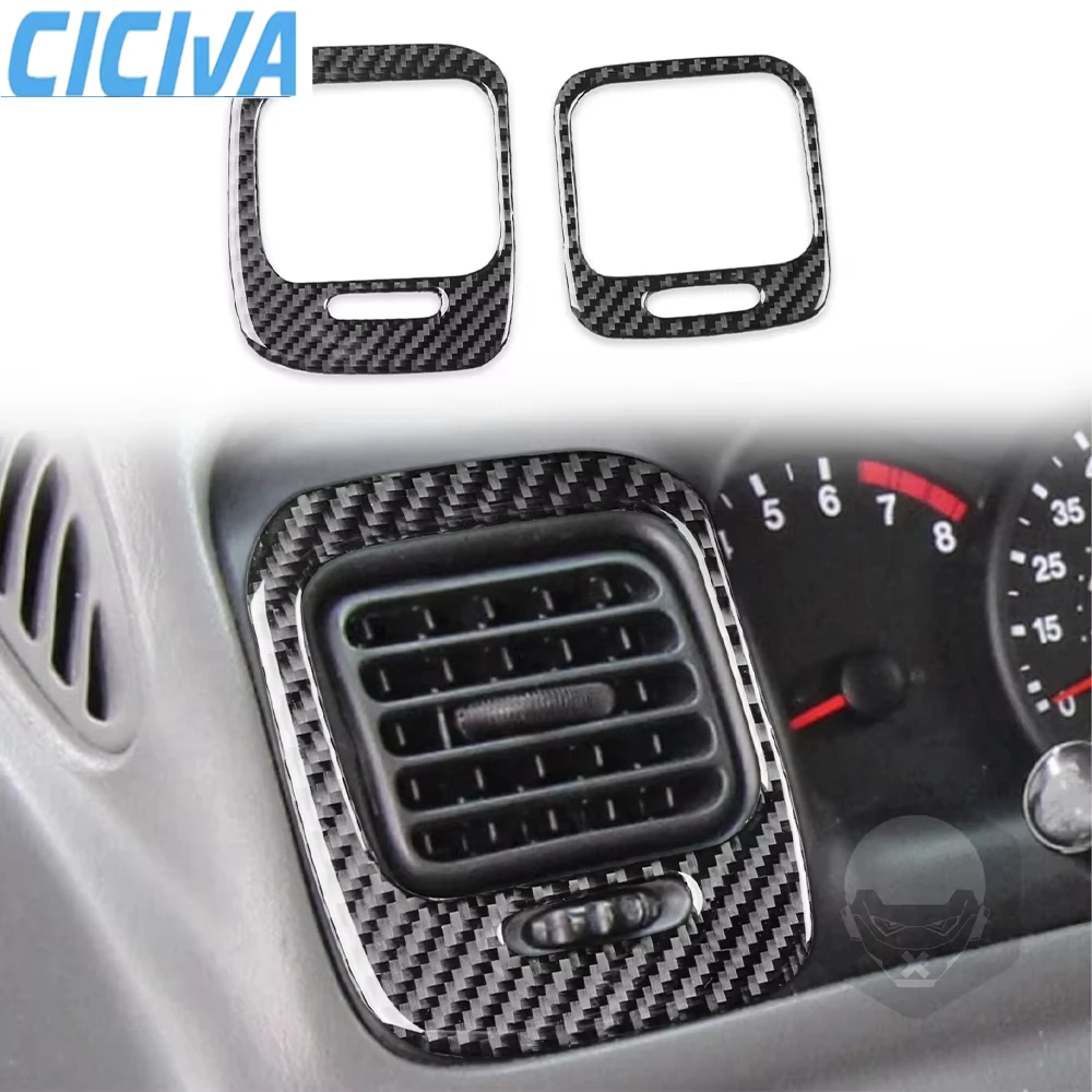 

For SUZUKI Grand Vitara 1999-2002 Real Carbon Fiber Car Air Conditioning Outlet Accessories Interior Tuning Stickers Auto Trim