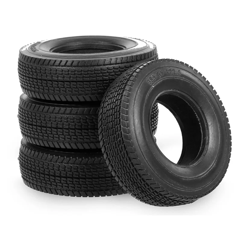 A19Q-4Pcs repuestos de neumáticos de goma dura de 25Mm 1/14 Tamiya RC Semi Tractor camión volquete MAN King Hauler ACTROS SCANIA piezas de mejora