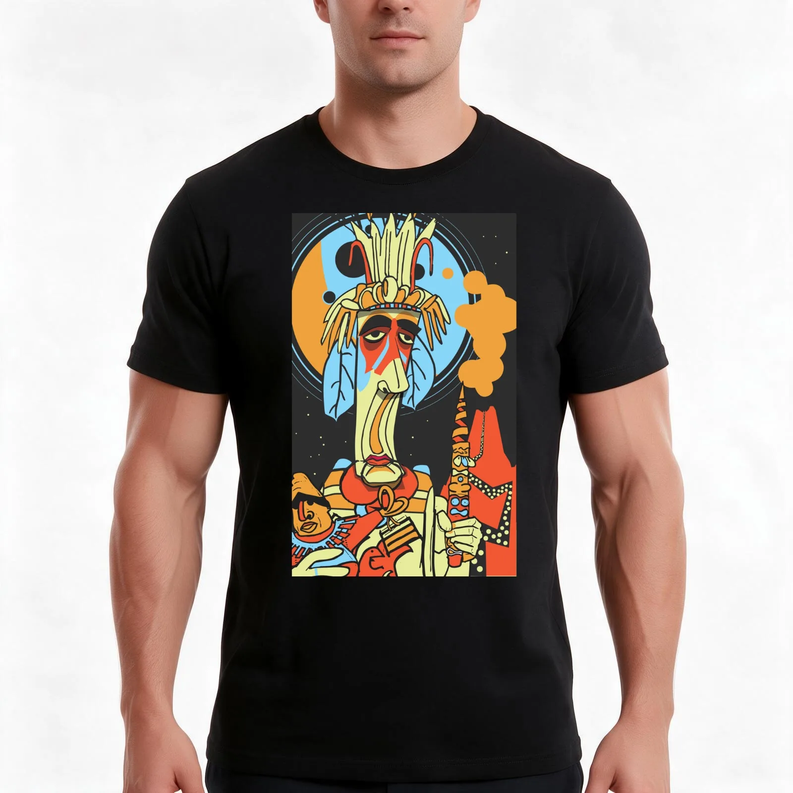 Tobi Chief Joe Vs. The Volcano T-Shirt Summer Casual Cotton Tee Oversized Streetwear Tops Vintage Graphic Print 100% Cotton