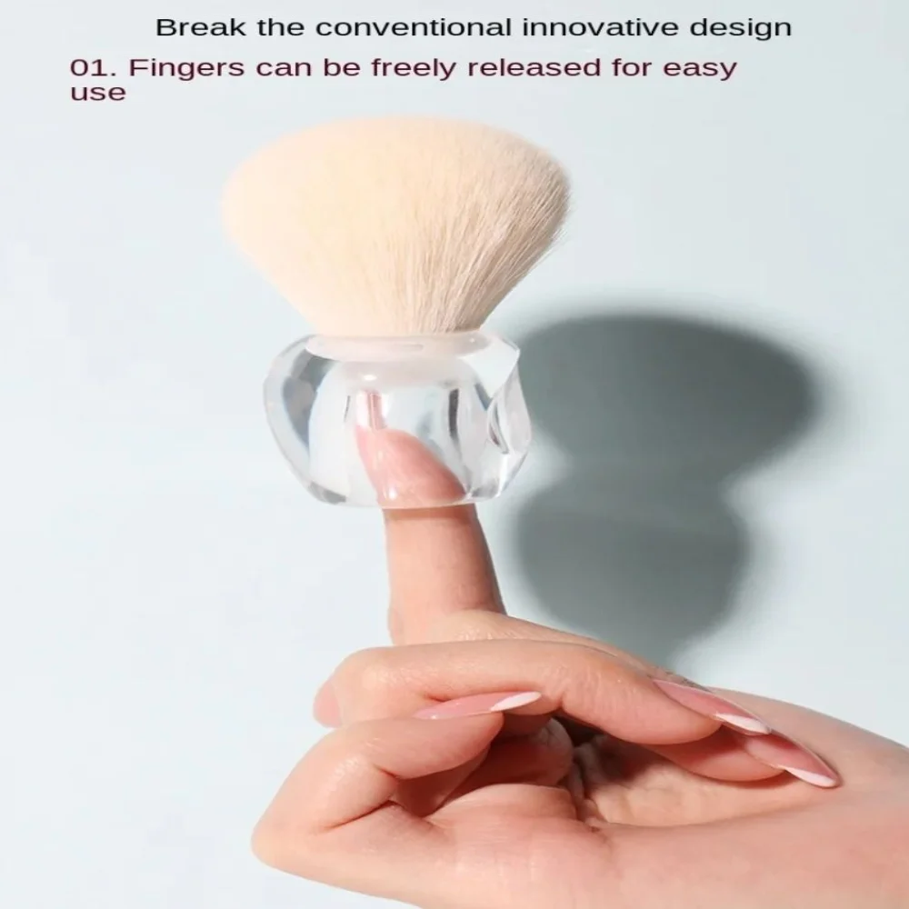 Presentes portátil blush escova com sulcos ferramenta de maquiagem escovas de ferramenta de unhas multi-função pequenas escovas de pó solto